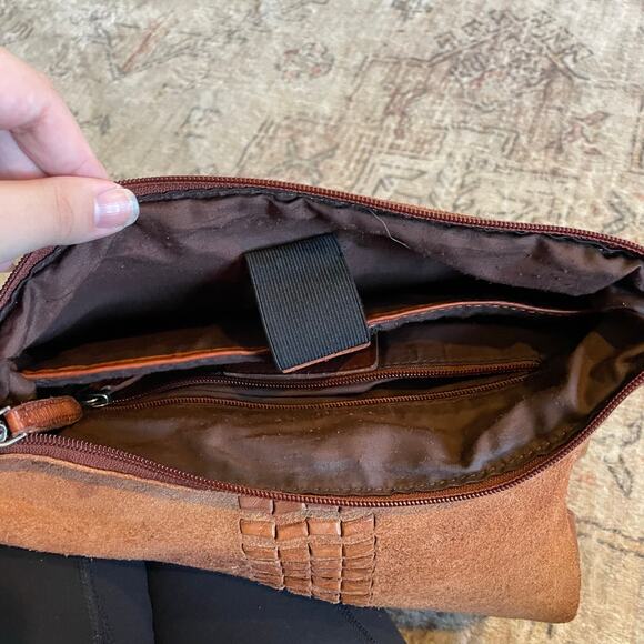 Vilenca Holland ANTHRO Brown Leather Flap Backpack with Laptop Compartment GUC - Picture 7 of 15